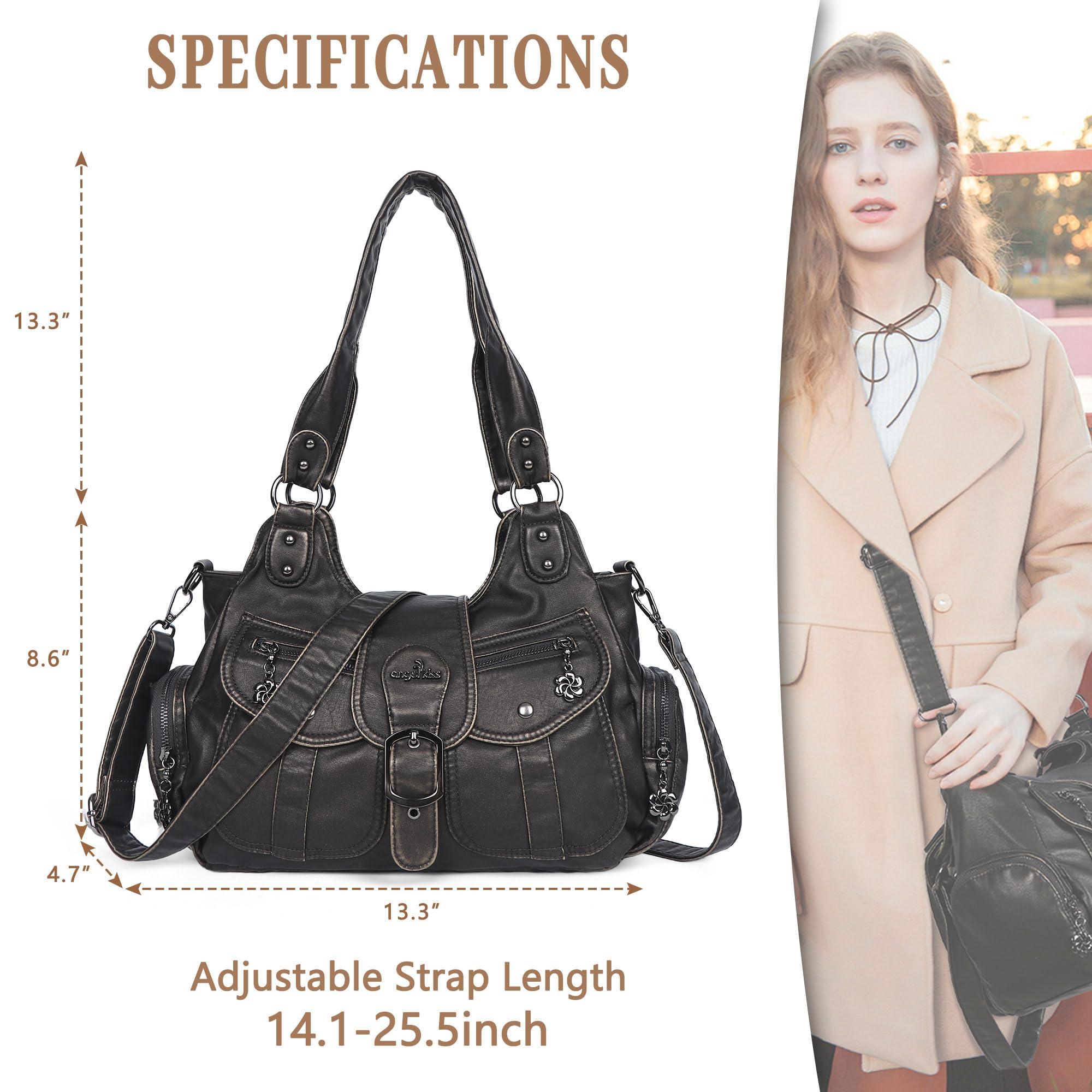 Angel Kiss - Top-handles Bag, Borsa a tracolla Hobo Donna
