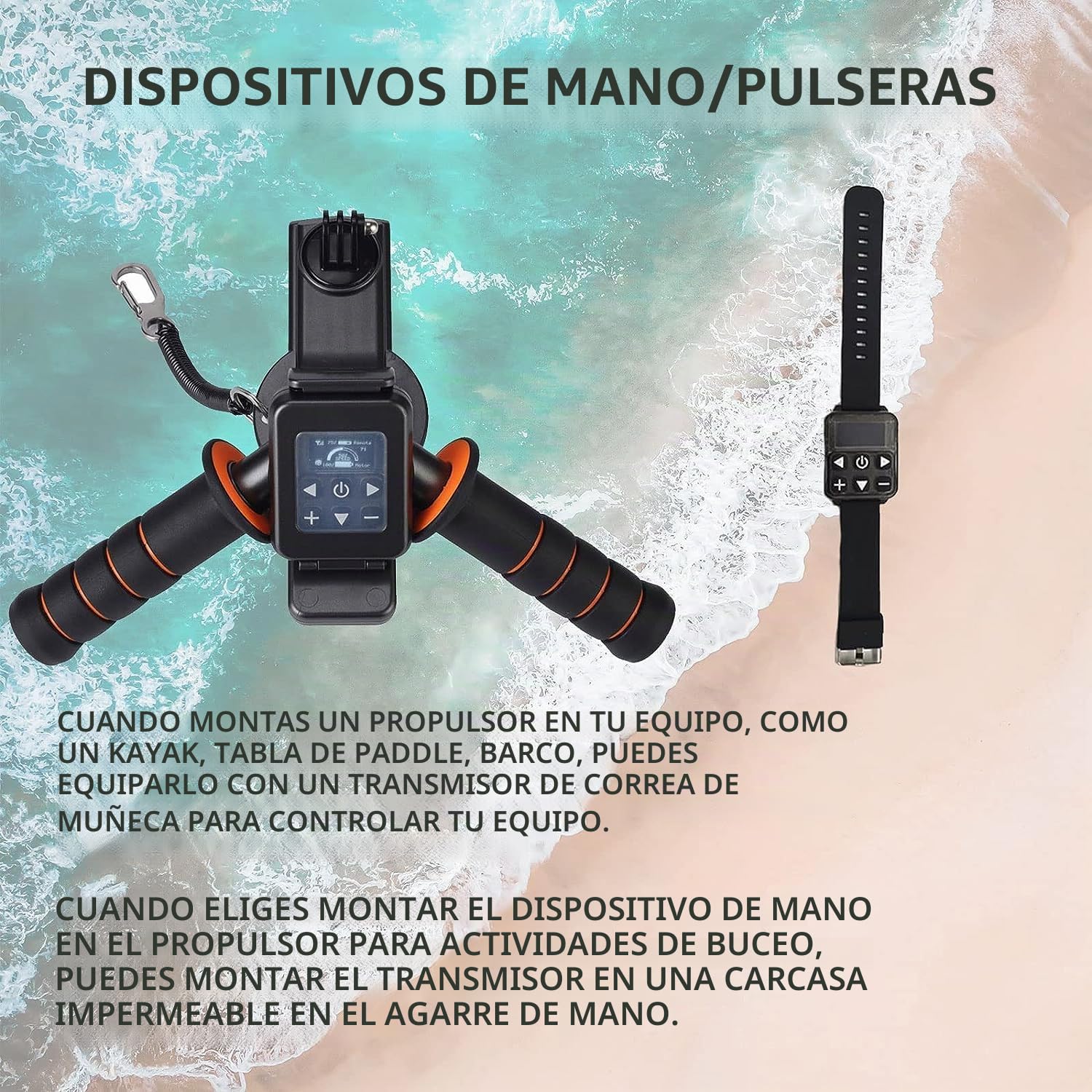 Patinete submarino con bolsa impermeable de 30 m, motor RC SUP de 500 W con interruptor de 10 velocidades, scooter marino para piscina de 40 m de profundidad para tabla de jet surf,