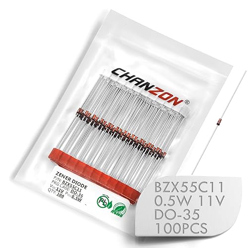 (Paquete de 100piezas) chanzon bzx55C11(1N5241b) Zener Diodo 0,5W 11V DO-35(do-204ah) Axial diodos 0,5W, 11V