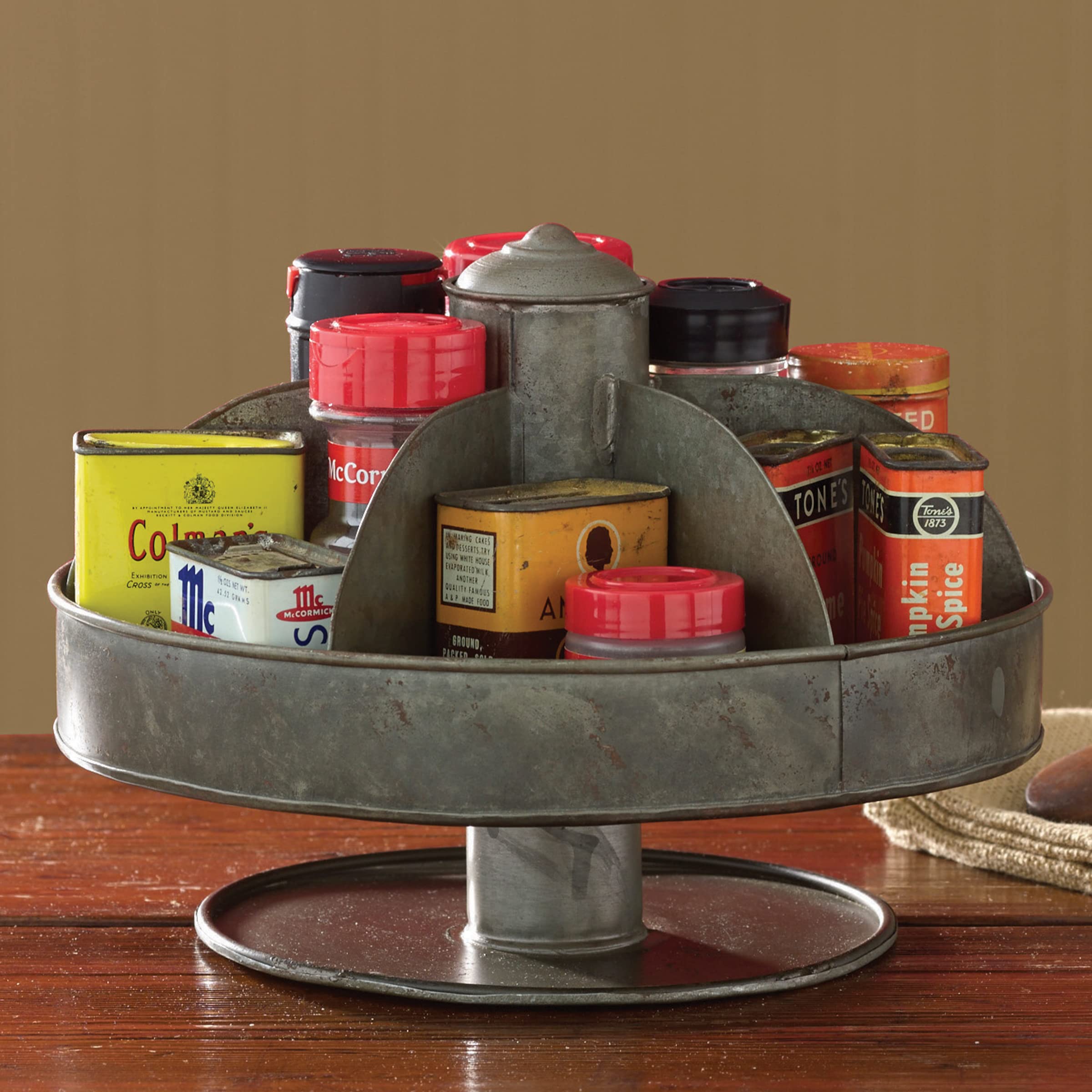 Galvanized Lazy Susan Organizer by Park Designs