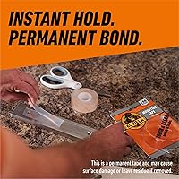 Vista 7 de Gorilla Cinta de montaje resistente y transparente de doble cara, cinta transparente, 1 x 150 pulgadas (paquete de 2), resistente a la intemperie