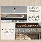 Outsunny 4+1 Burner Liquid Propane Gas Grill Outdoor Portable BBQ with Side Burner, Warming Rack, Storage Cabinet, Side Shelf, Thermometer, Tank Holder, 4 Wheels, Silver