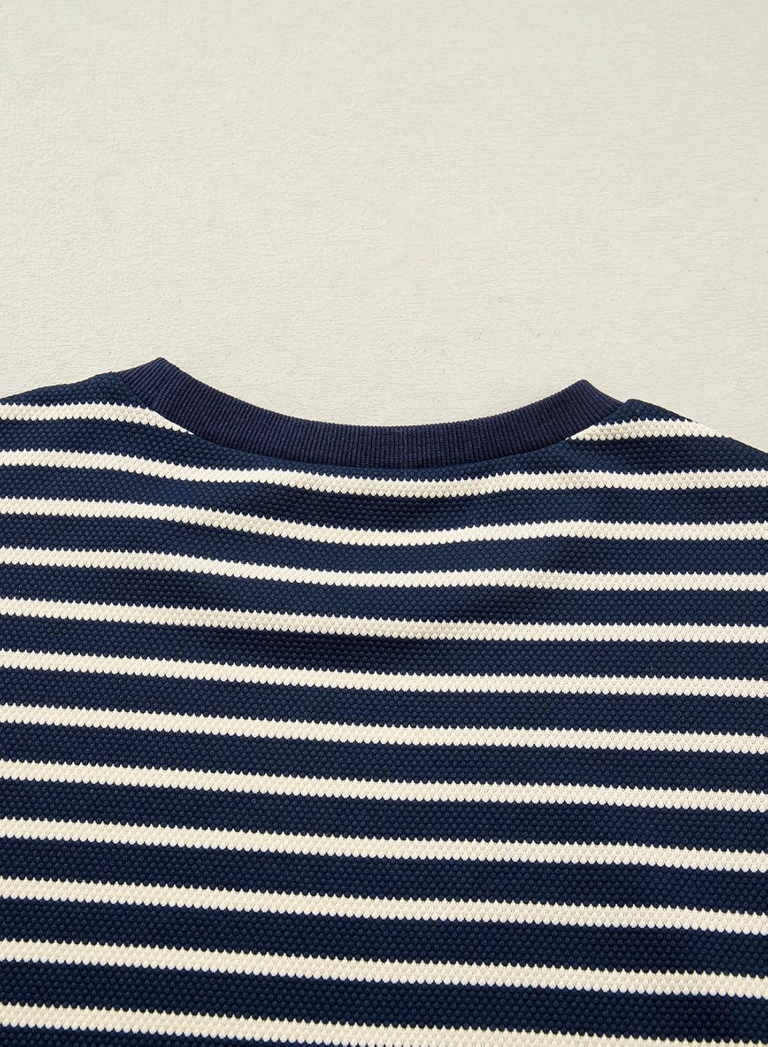 SHEWIN Women Summer Loose Fit Tops Trendy Rib Knit Stripe Shirt Business Dressy Casual 2026 - Image 9