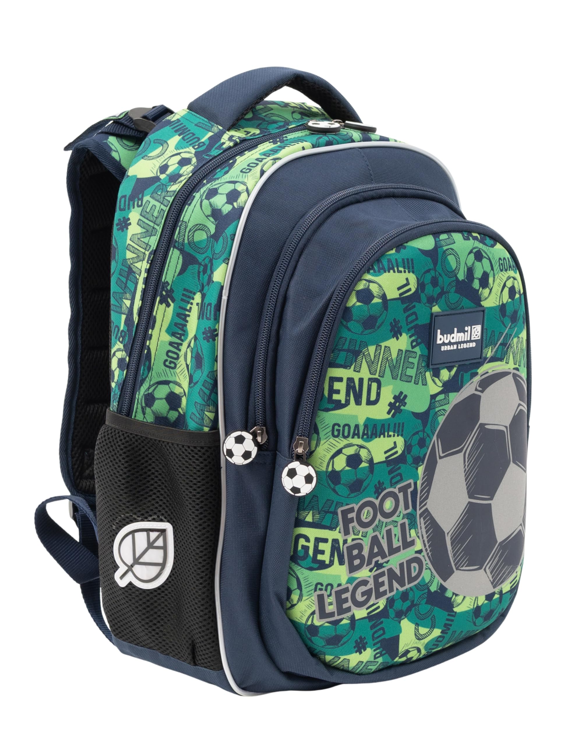 budmil Borsa scuola 1° grado 26L con cintura toracica - Zaino scuola per bambini dalla classe 1 - impermeabile - zaino con 3 scomparti e retro ventilato - ergonomico e leggero