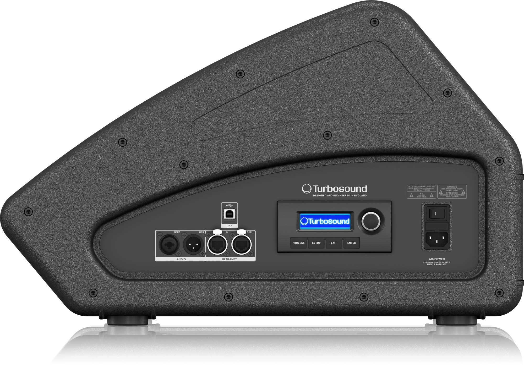 Turbosound FLASHLINE MONITORS TFX152M-AN Koaxialer 1100 Watt 2 Wege 15" Bühnenmonitor mit Klark Teknik DSP Technologie und ULTRANET