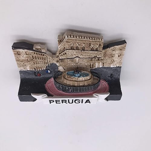 Miniatura 5 de Perugia Italia 3D imán de refrigerador recuerdos turísticos resina pegatinas magnéticas imán de nevera decoración del hogar y cocina de China