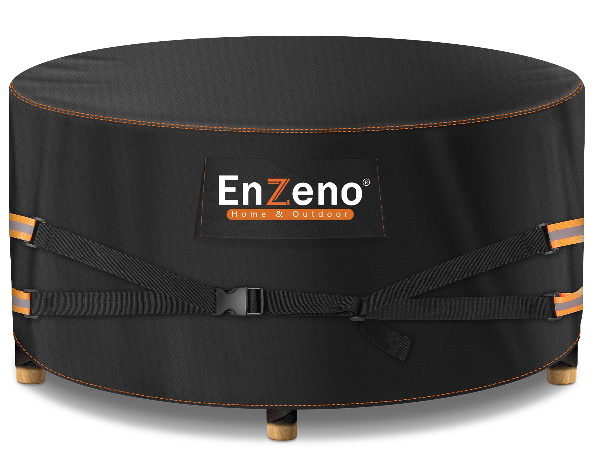 Enzeno New Upgrade Garden Furniture Cover Round Waterproof,Garden Table Covers with Wider Vents, Round Outdoor Furniture Cover 500D Heavy Duty Patio Outdoor Circular Table Covers 230x100cm — image 1