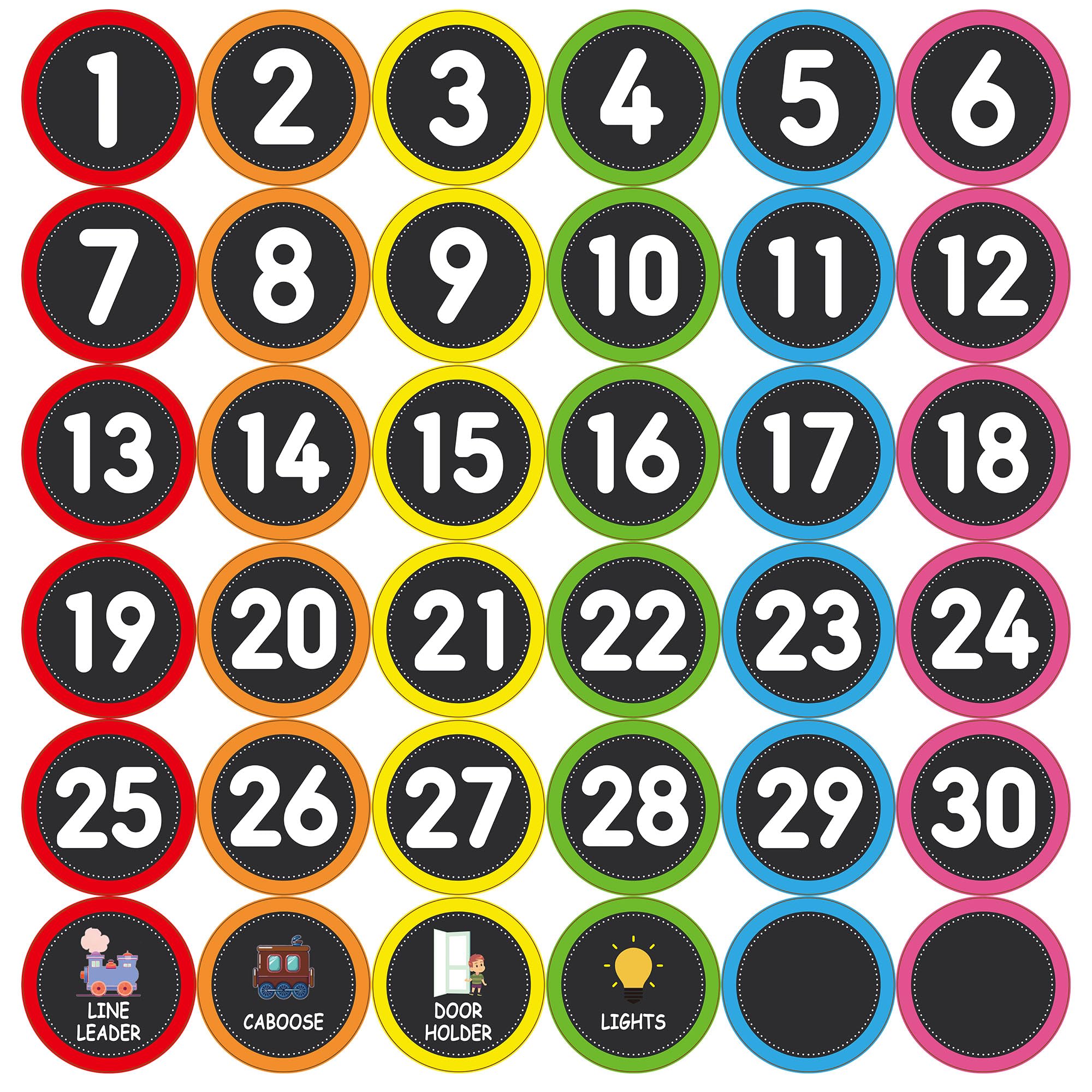 Line up Spots for Classroom Floor Number Stickers 36Pcs Line up Dots Floor Decals Number Spots for Classroom Back to School Kindergarten Preschool Office Decoration Organizing,36Pcs