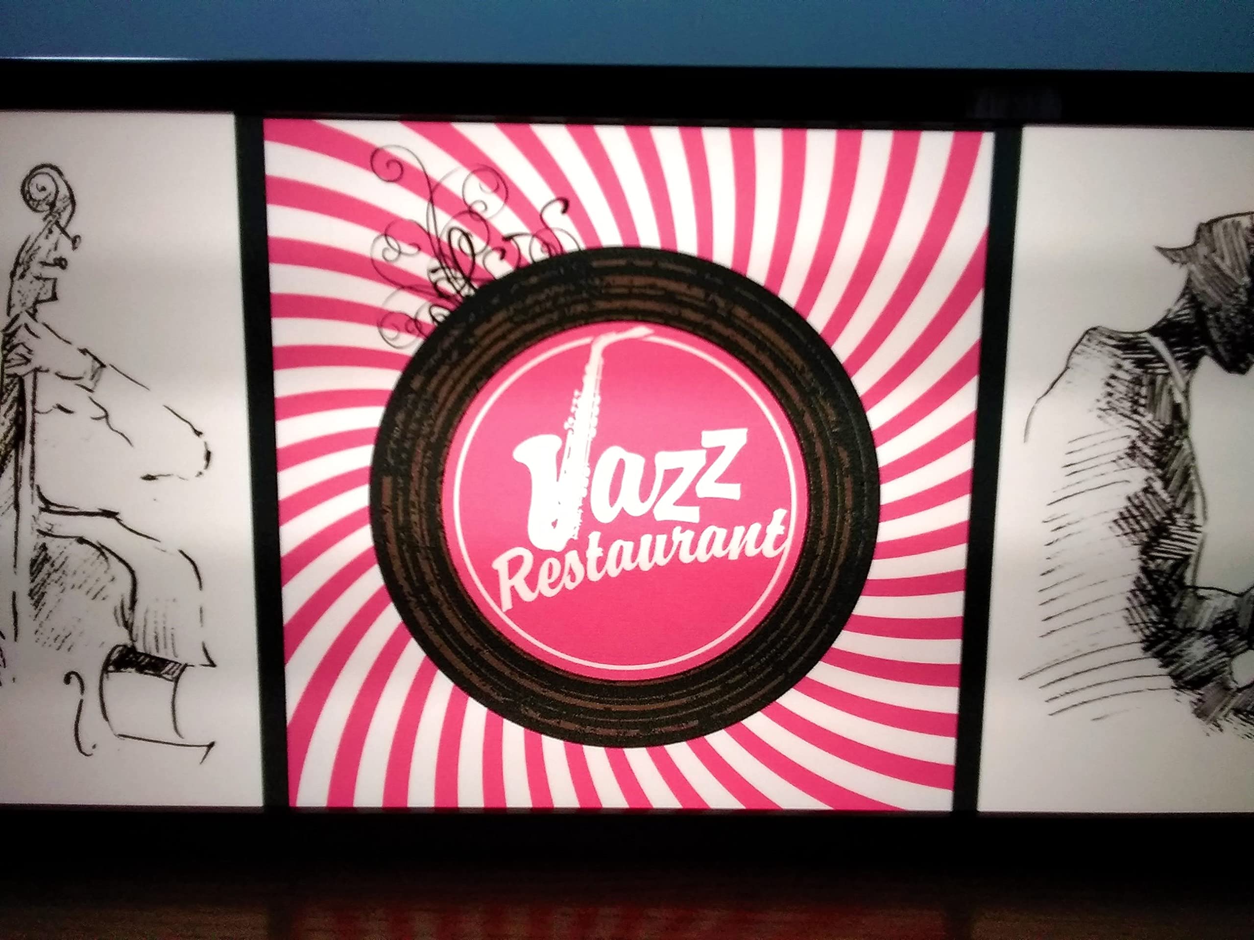 Amazon.co.jp: ジャズ 喫茶 レコード JAZZ Restaurant 看板 置物