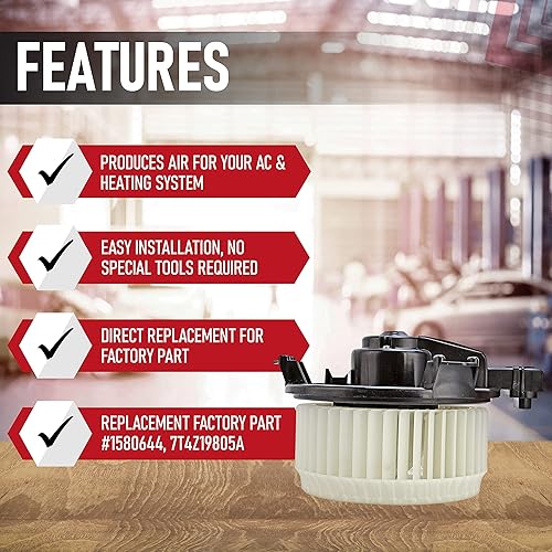 Miniatura 2 de Motor de soplador de calentador de CA - Compatible con Acura, Dodge, Ford, Honda, Jeep y más - TL, 200, Sebring, Journey, Ram 1500, Pilot, Accord,