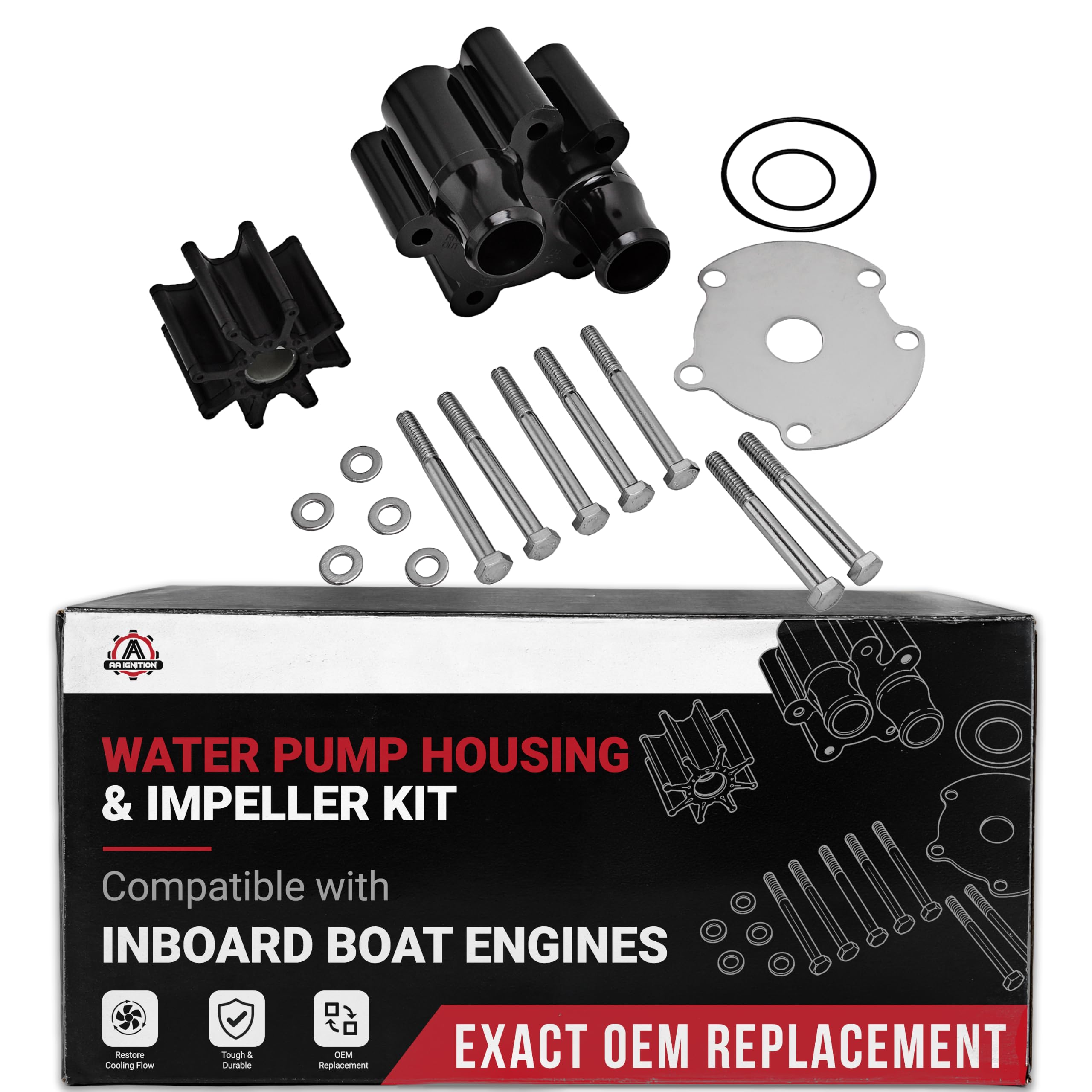 手入れ用具 IMP Amazon.com: Raw Water Pump Housing & Impeller Kit - Compatible