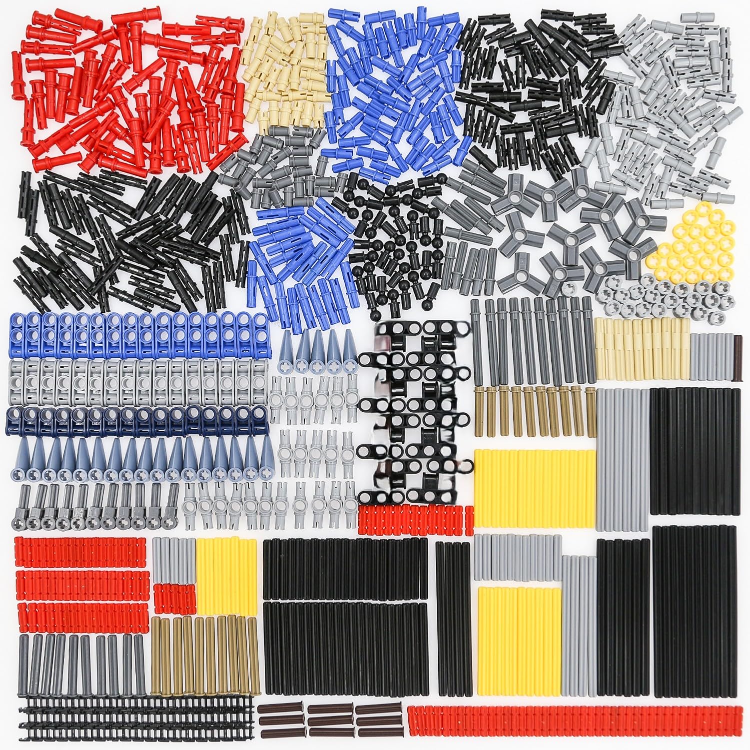 AIMATRIX 884pcs Technic Parts Axle-Pin-Connector Compatible with Spare Parts L Brands, Technic-axles Chain Link Bush Etc. MOC Replacement Pieces and