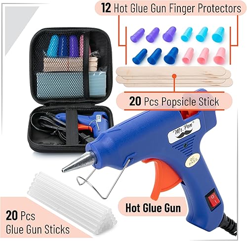 Miniatura 10 de Mr. Pen - Kit de pistola de pegamento caliente, 20 W, naranja, pistola de pegamento con 10 barras de pegamento, juego de pistola de pegamento y