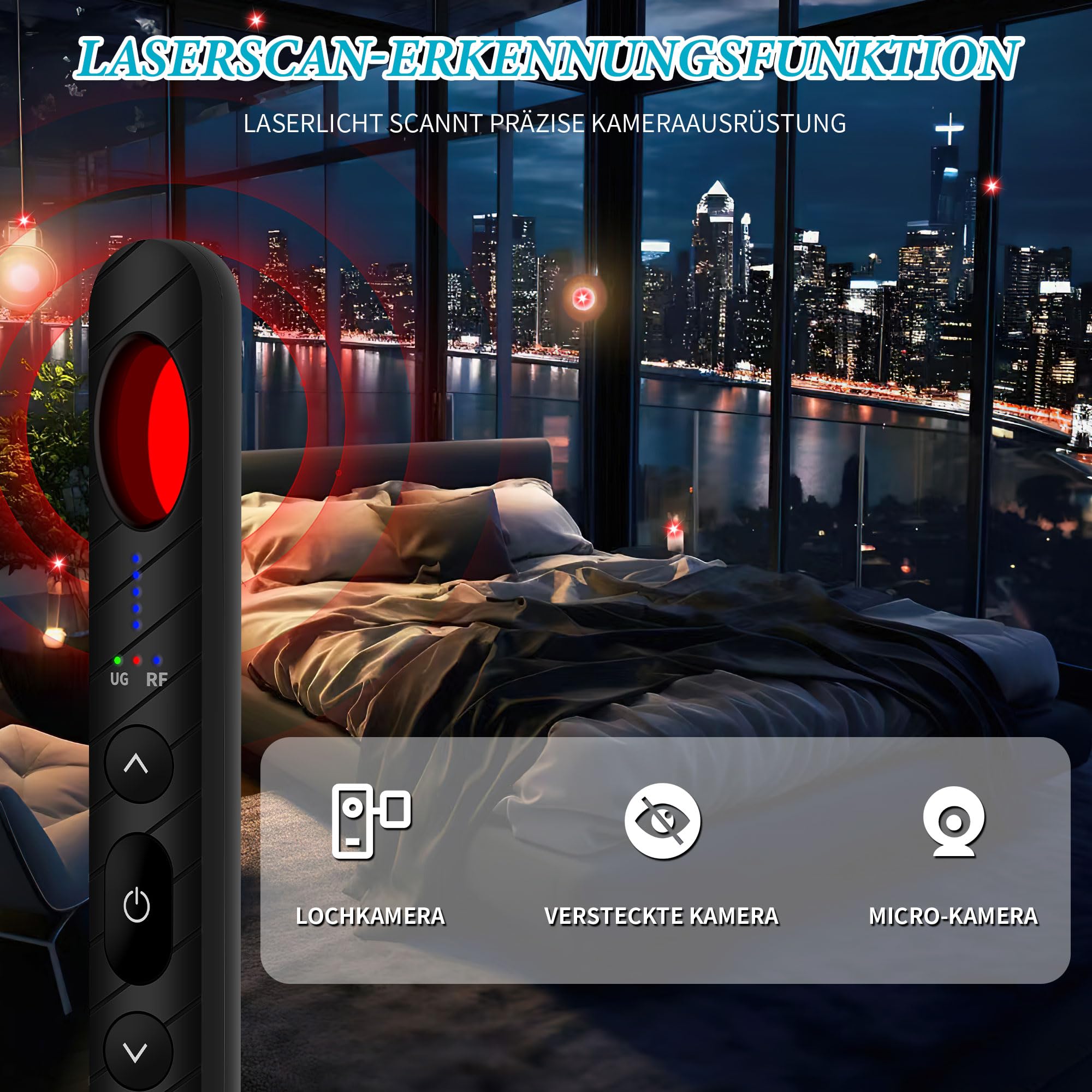 ELECTEK Anti-spy Signaaldetector, RF-signaal, Verborgen Camera Draadloos Licht Sterke Gps Detector Magnetisch Stereokamera Draagbaar Autotracker