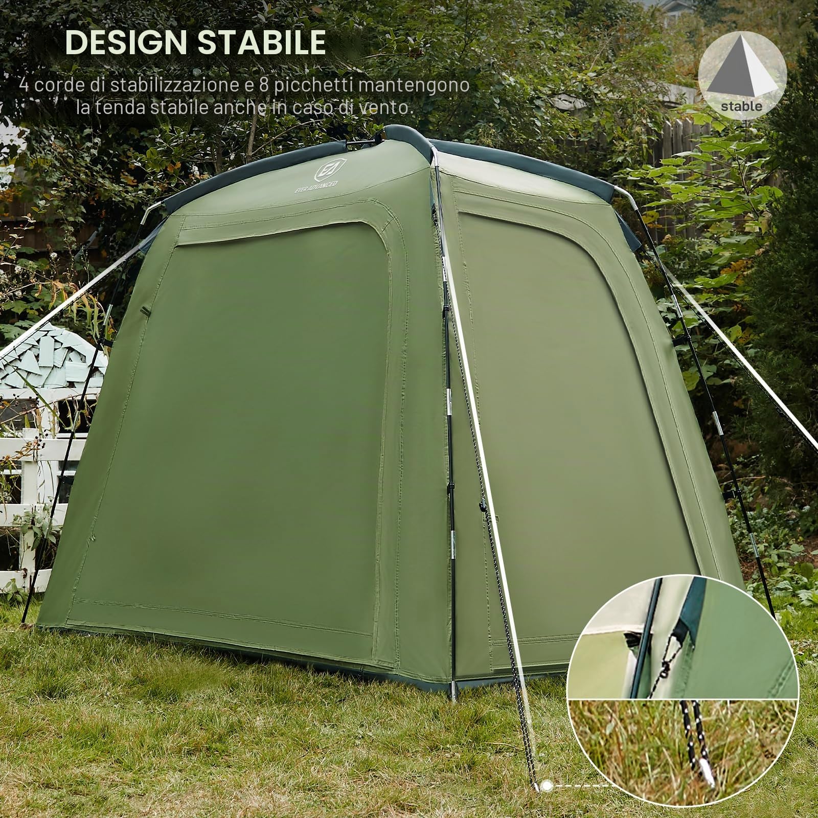 EVER ADVANCED Tenda portaoggetti per biciclette, per esterni, per bicicletta, moto, impermeabile e resistente alle intemperie, copertura per attrezzi da giardino, verde