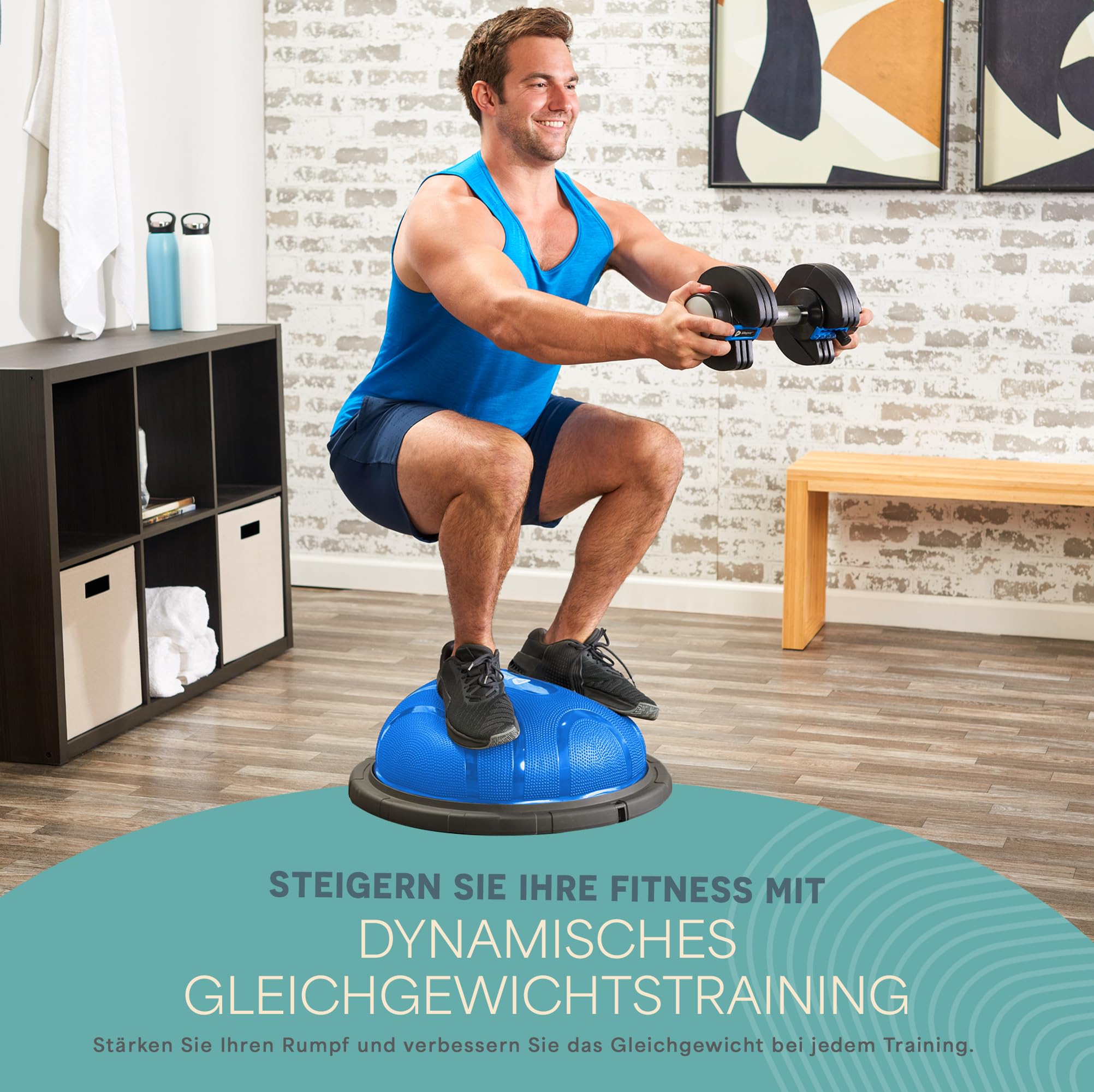 Lifepro Half Balance Ball Trainer – Stabilitätsball für Übungen, Ganzkörpertraining, Heim-Fitnessstudio und Physiotherapie – Rutschfestes Gerät für Gleichgewichtstraining