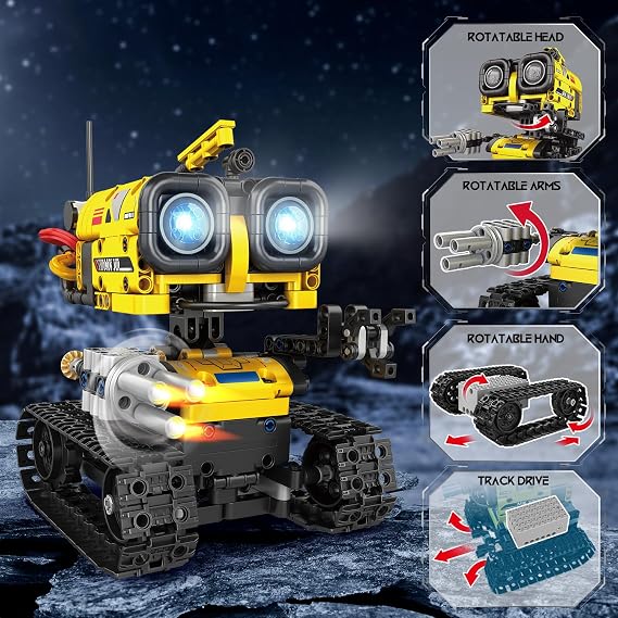 cubimana technik robot building toy for children - 5-in-1 app & remote control technology toy wall robot / engineering / mech scorpion toy gifts for boys girls from 10 years (pack of 560)
