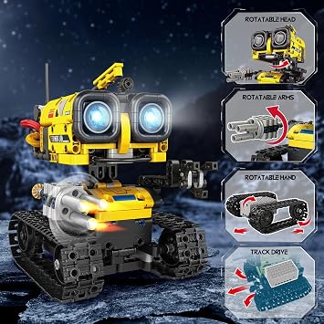 cubimana technik robot building toy for children - 5-in-1 app & remote control technology toy wall robot / engineering / mech scorpion toy gifts for boys girls from 10 years (pack of 560)