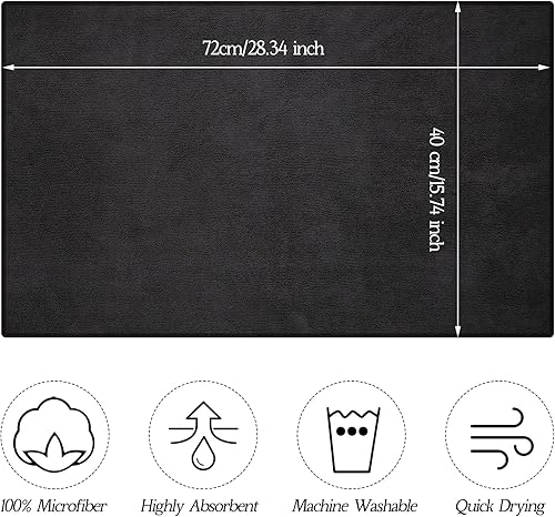 Miniatura 4 de Paquete de 36 toallas de microfibra absorbentes a prueba de blanqueador, resistentes al blanqueamiento, para gimnasio, baño, spa, afeitado, champú,