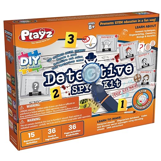 Buy Playz Detective Spy Gear Kit for Kids 15 Mystery & Forensic
