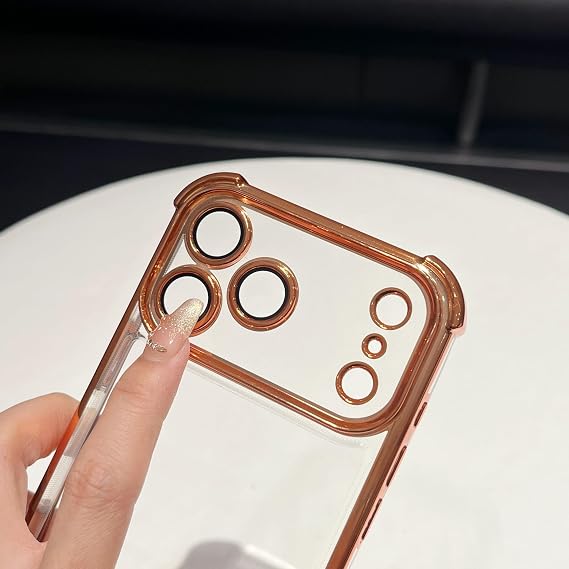 Caseative for iPhone 17 Pro Max Case, Clear | 4 Corners Shockproof Clear Camera Lens Protection