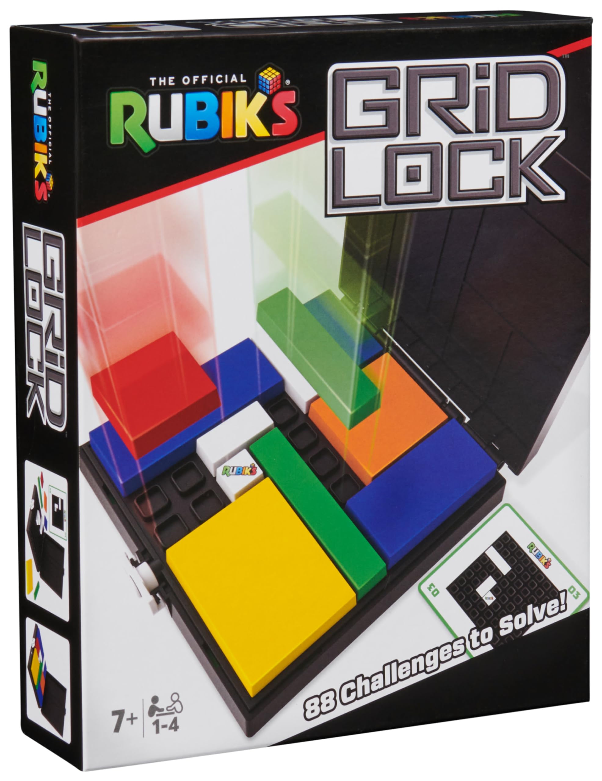 Rubik’s Cube Gridlock Game, The Problem-Solving Puzzle Game Inspired by the Classic Brain Teaser Fidget Toy, for Adults & Kids Aged 7+