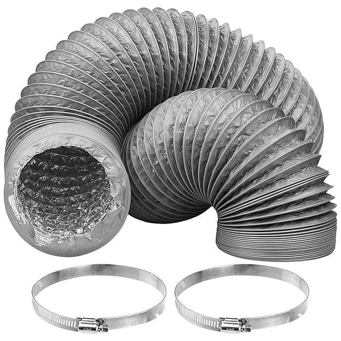 Buy Abuff Duct Hose 5 inch by 12 feet, Flexible 4Layers Aluminum Dryer