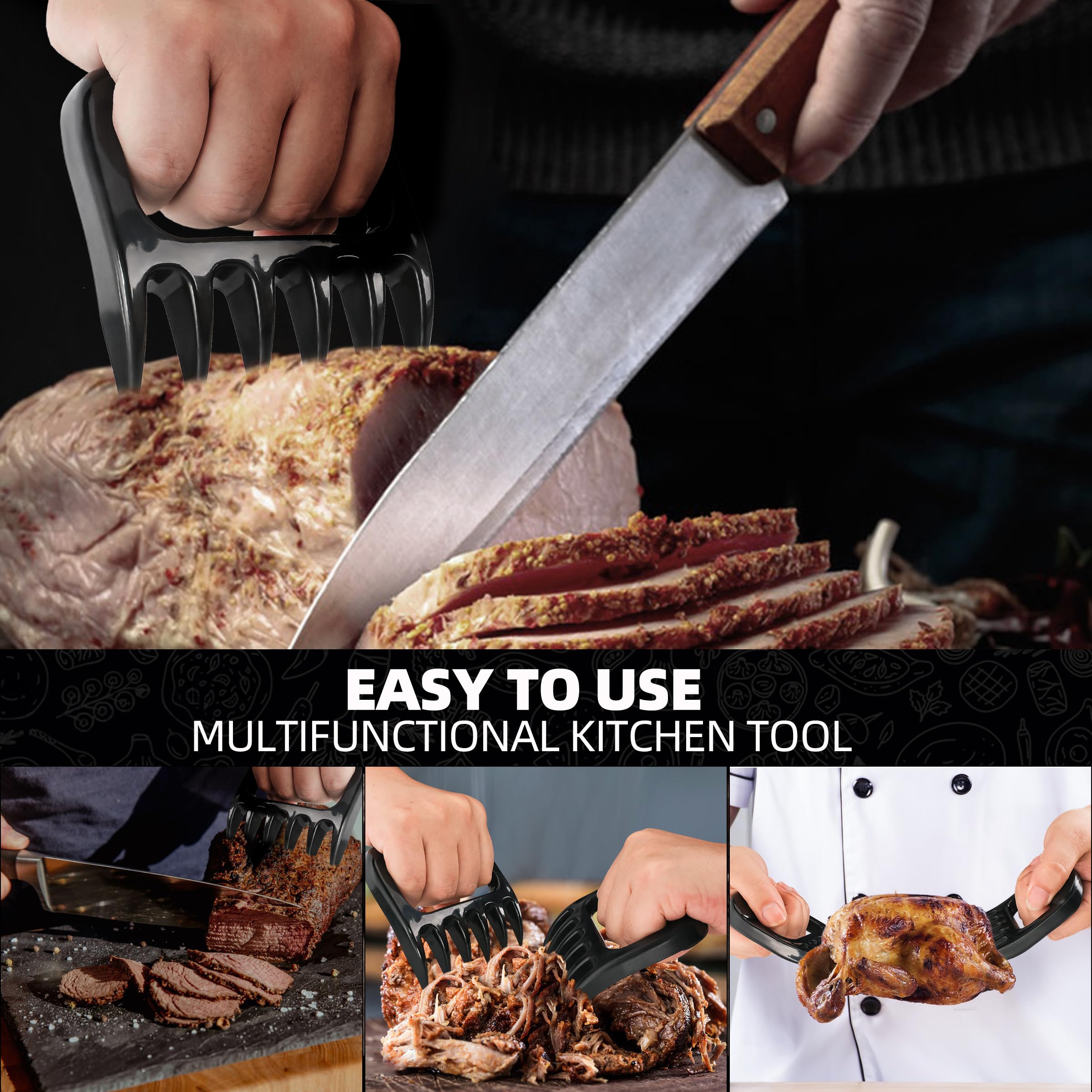 Strumpffüller für Erwachsene und Männer, Fleischzerkleinerer Krallen, Grillgeschenke für Männer, Zerkleinern von Krallen für Pulled Pork, Weihnachtsgeschenke für Vater, Ehemann, Geschenk