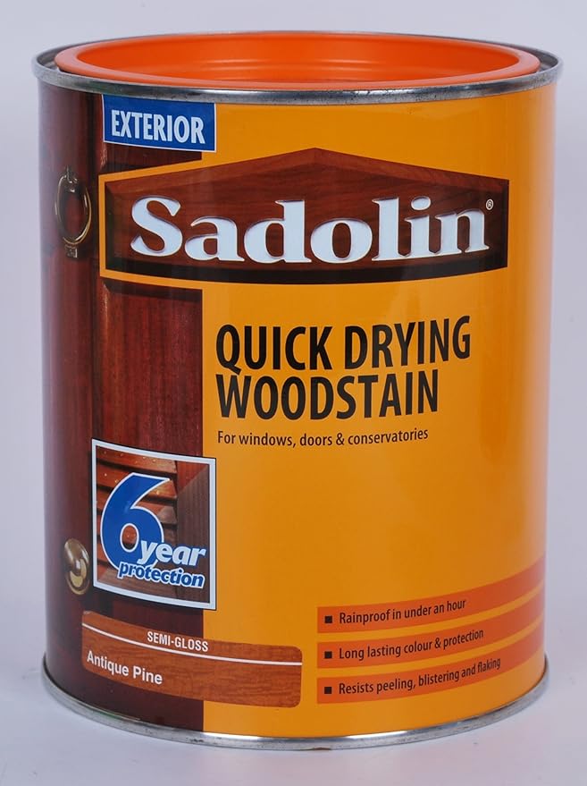 Sadolin Quick Drying Woodstain 1 litre Std Colour Antique Pine