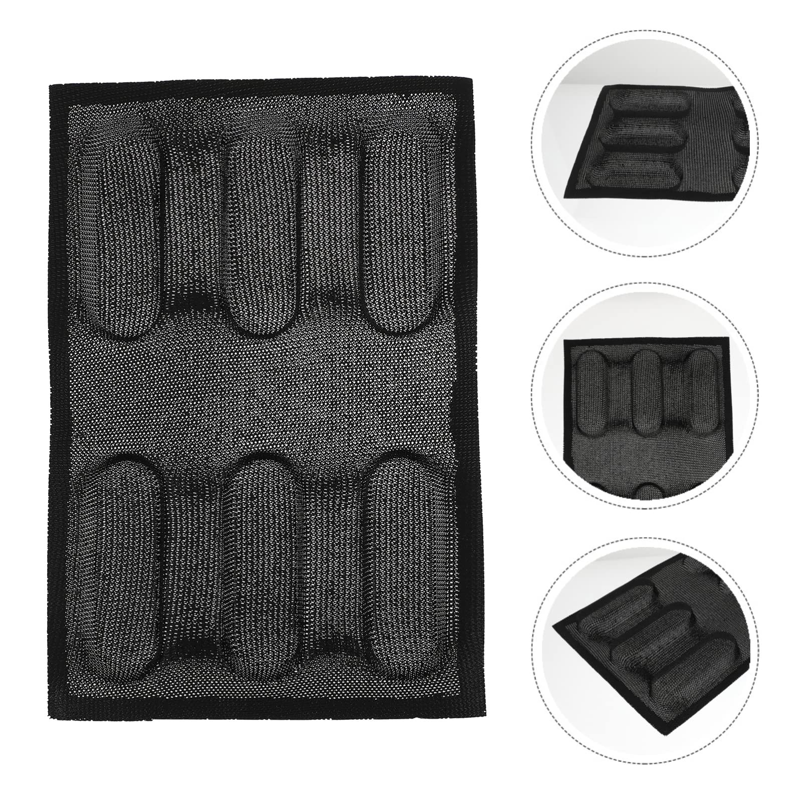 TOPBATHY 2piezas Molde De Pan De Silicona No Stick Moldes Para Hornear Transpirables Para Panes Utensilios De Repostería De Silicona Negro