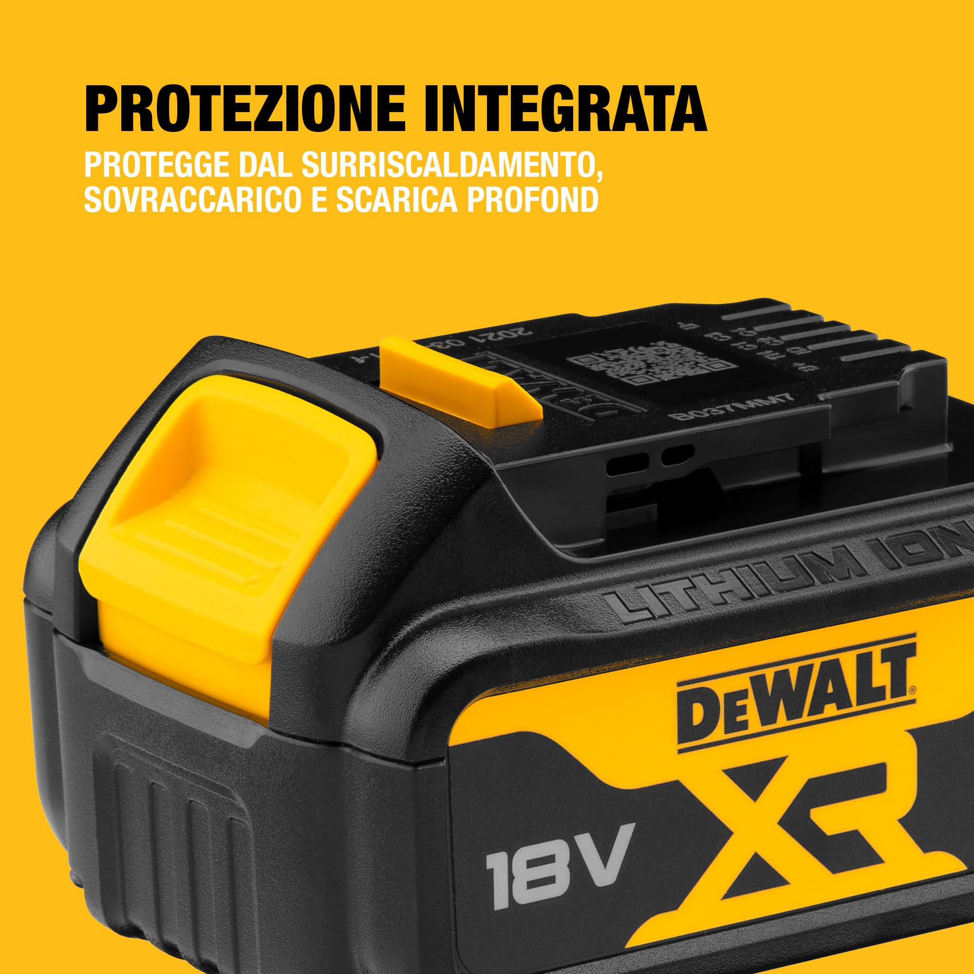 DEWALT Batteria 18V XR 4Ah, DCB182-XJ