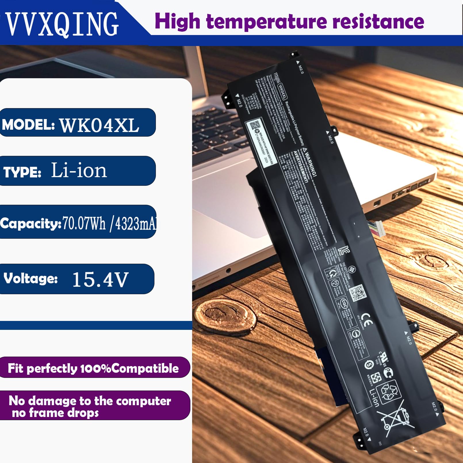 Amazon.com: VVXQING WK04XL Battery Replacement for HP Victus 16-E
