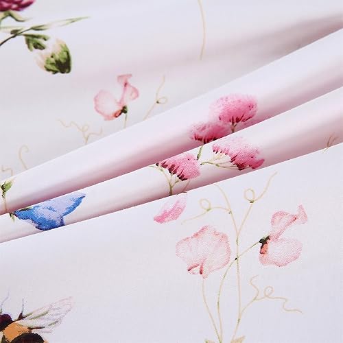 Miniatura 7 de RYNGHIPY Juego de 2 fundas de almohada florales de algodón egipcio, fundas de almohada suaves y transpirables (floral, fundas de almohada tamaño