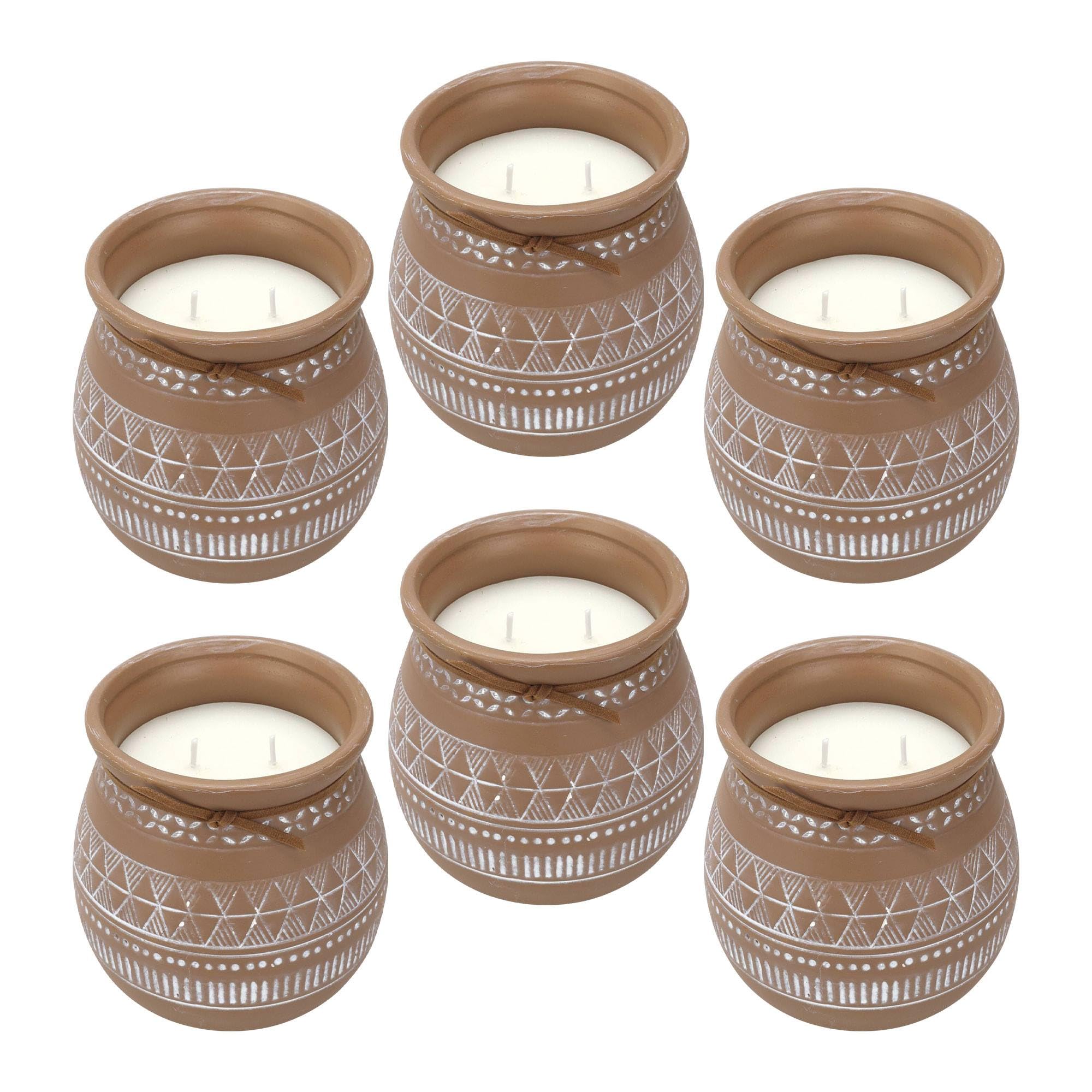 Pack 6 Velas aromática envase de cemento