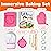 JaxoJoy Kids Cooking and Baking Chef Set for Little Girls, Complete Cooking Sets, Toddler Dress Up and Pretend Play Dress Up Clothes for Girls, Kitchen Toys 3-5 Years Old with Kids Aprons