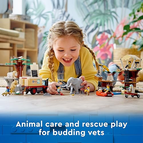 Miniatura 2 de LEGO City Wildlife Rescue Camp 60307 Kit de construcción juego de animales juguete superior para niños de 6 años en adelante nuevo 2021 503 piezas