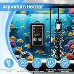 Aquarium Heater, Fish Tank Heater with Digital Controller, Adjustable Submersible Water Heater for Aquariums and Fish Tanks, Automatic Constant Temperature (300W)