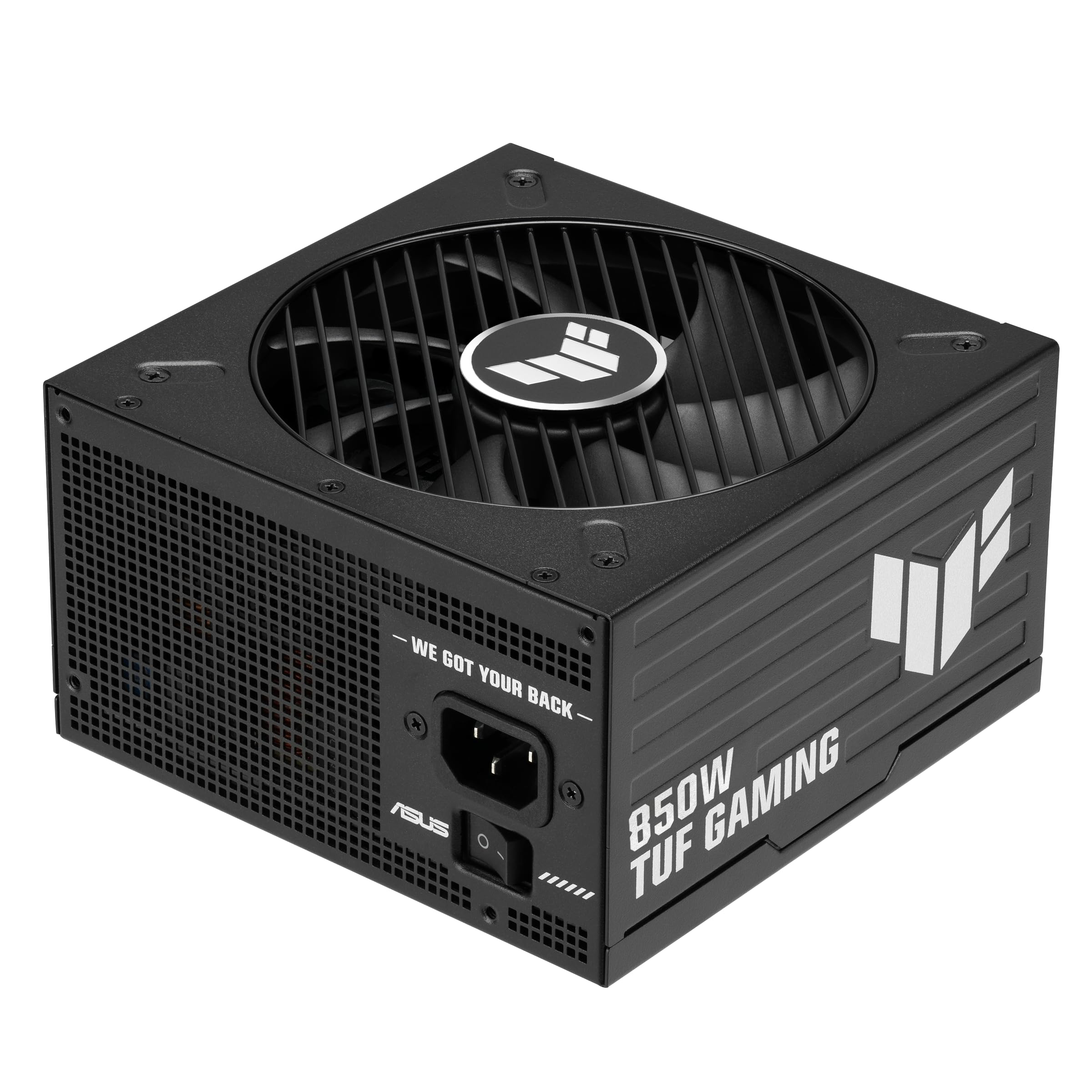 ASUS TUF Gaming 850 W Platinum Gaming zasilacz sieciowy (850 W, wentylator z podwójnym łożyskiem kulkowym, kompatybilny z ATX 3.1 i PCIe 5.1, certyfikat 80 Plus Platinum, trawiony kabel, czarny)