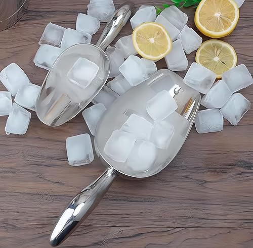 Miniatura 2 de Cuchara de hielo para congelador, cuchara de hielo de acero inoxidable, pala para máquina de hielo, café, granos, alimentos, dulces, harina,