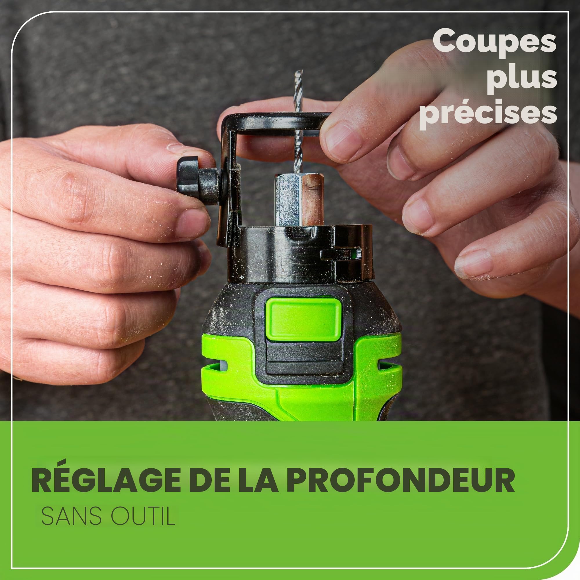 Greenworks - Scie de vitesse sans fil PowerAll 24 V - Cutter rotatif (outil nu)