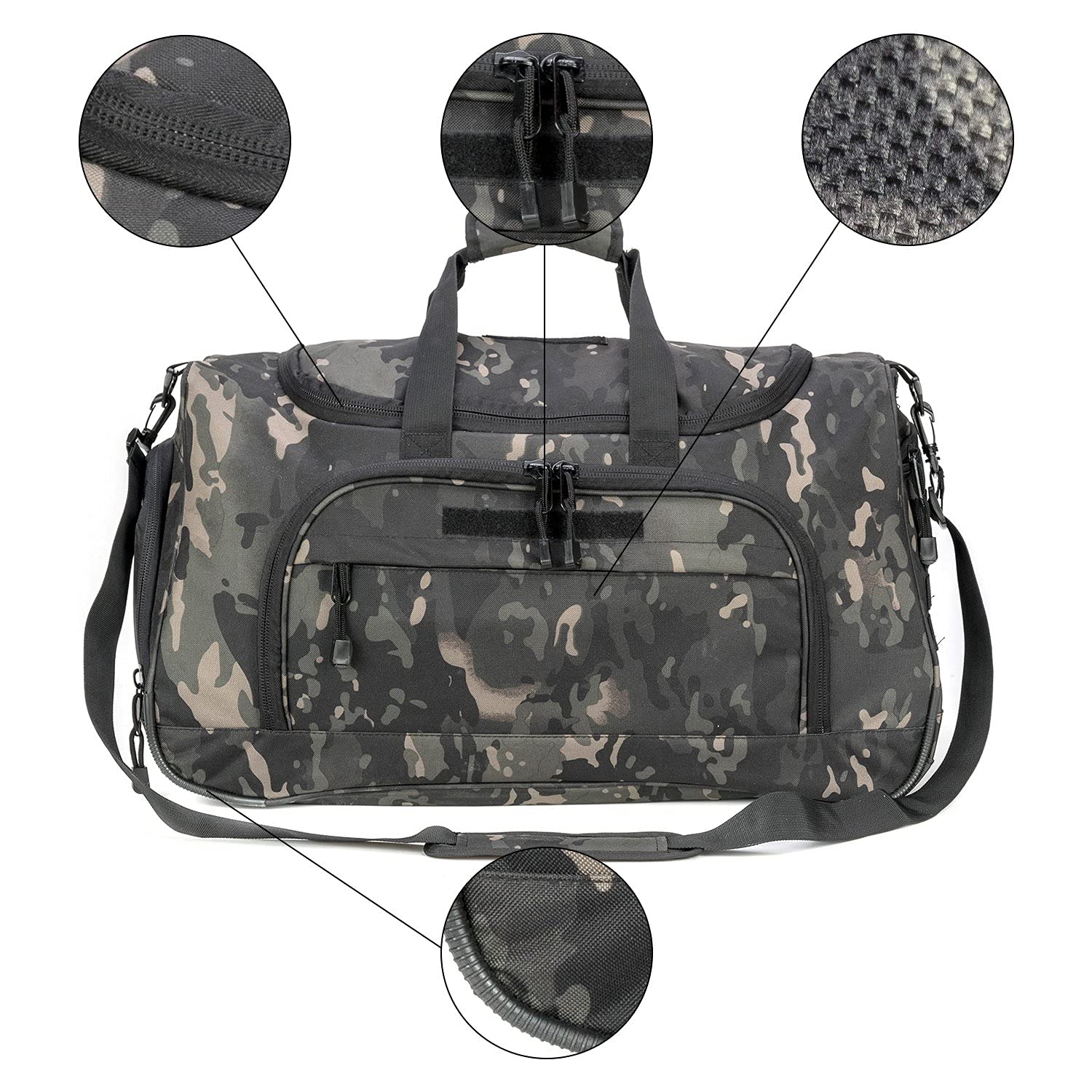 WolfWarriorX Gym Bag for Men Tactical Duffle Bag Military Travel Work