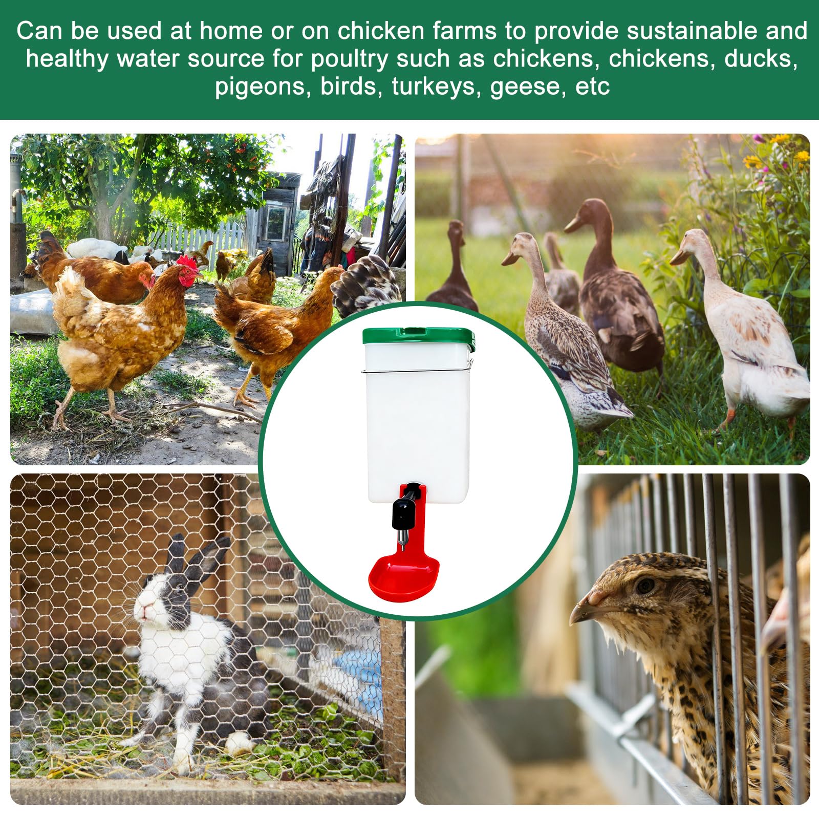 Lot de 3 abreuvoirs pour lapins - 1000 ml - Distributeur d'eau automatique à suspendre - Bouteille d'eau pour animaux de compagnie - Sans goutte - Pour rongeurs, petits animaux