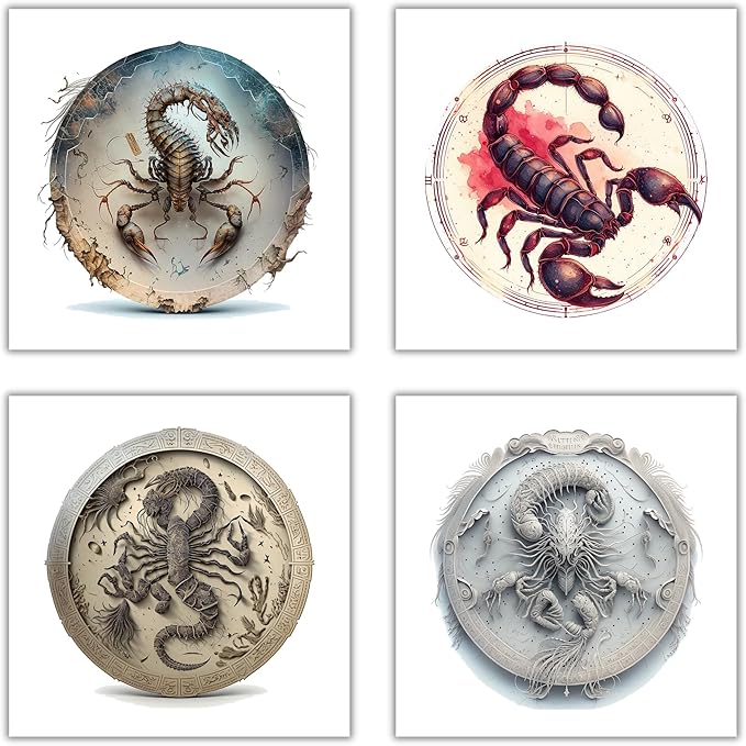 XERE 20 Pcs Scorpio Zodiac Sign Stickers, 2.5