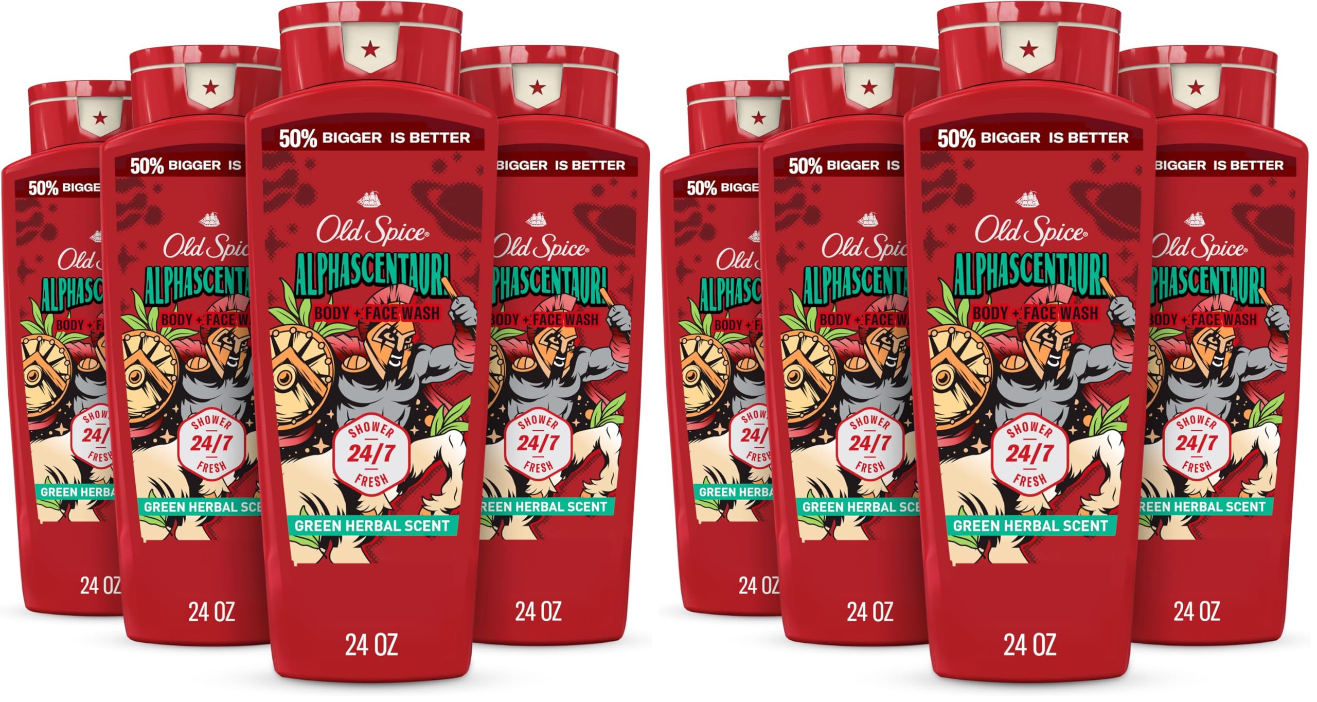 Body Wash for Men by Old Spice – 24 Fl Oz (Pack of 8), Red, Pack of 8