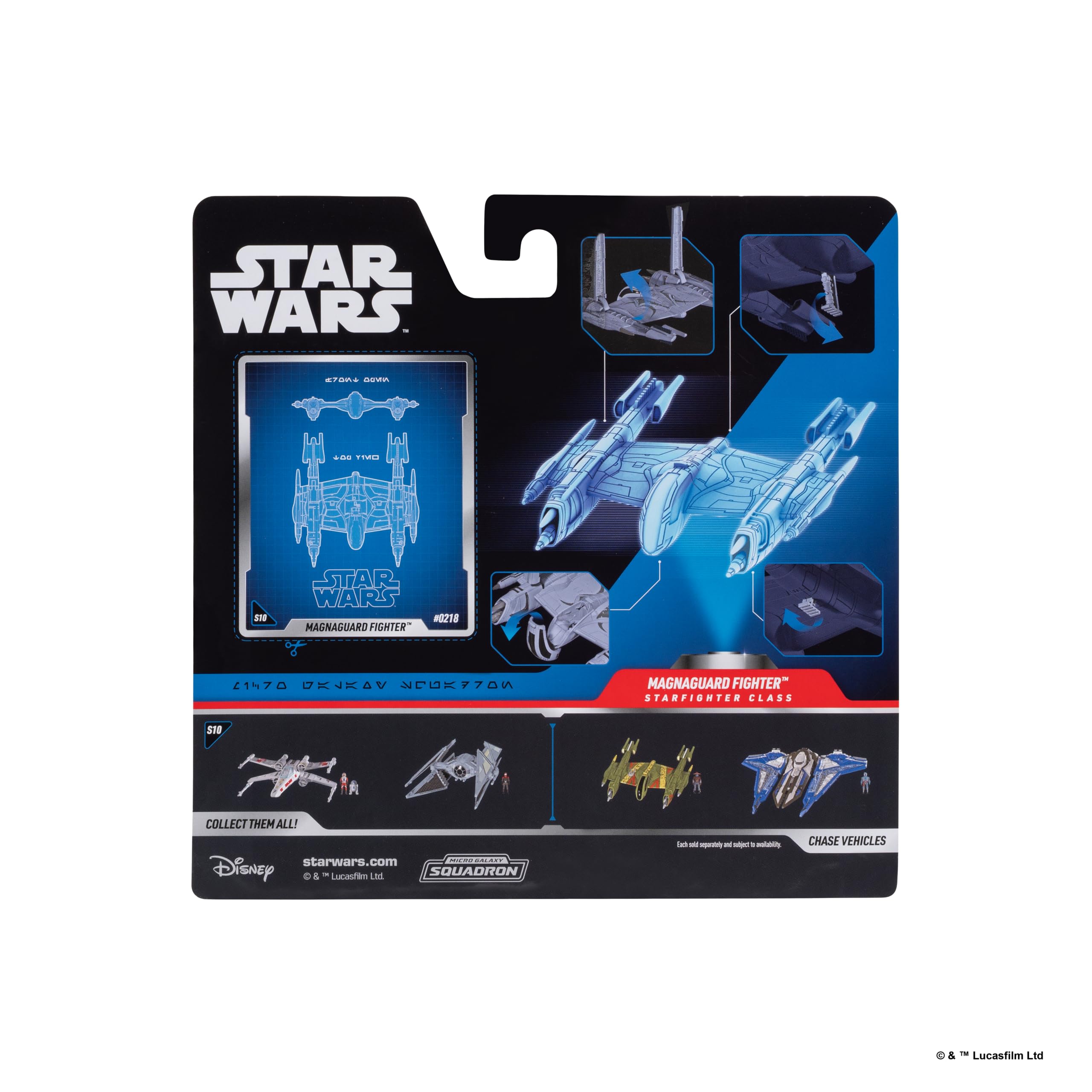 Star Wars Micro Galaxy Squadron Magnaguard Starfighter - Vehículo de 5 pulgadas con accesorio de microfigura de 1 pulgada