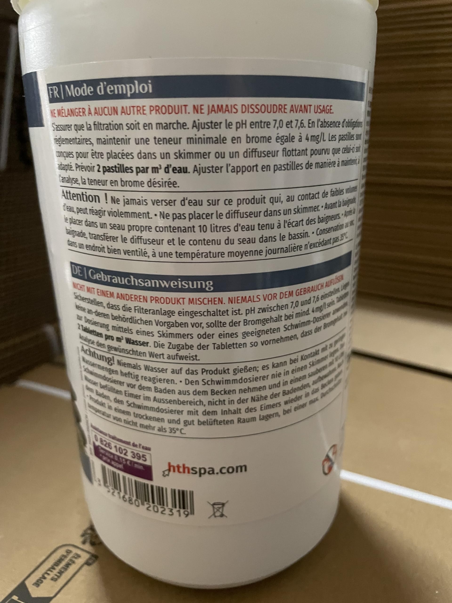Brome HTH Spa Multi-Action 4 - pastilles 20 g. - 1kg + 12 Tests OFFERTS 7 en 1