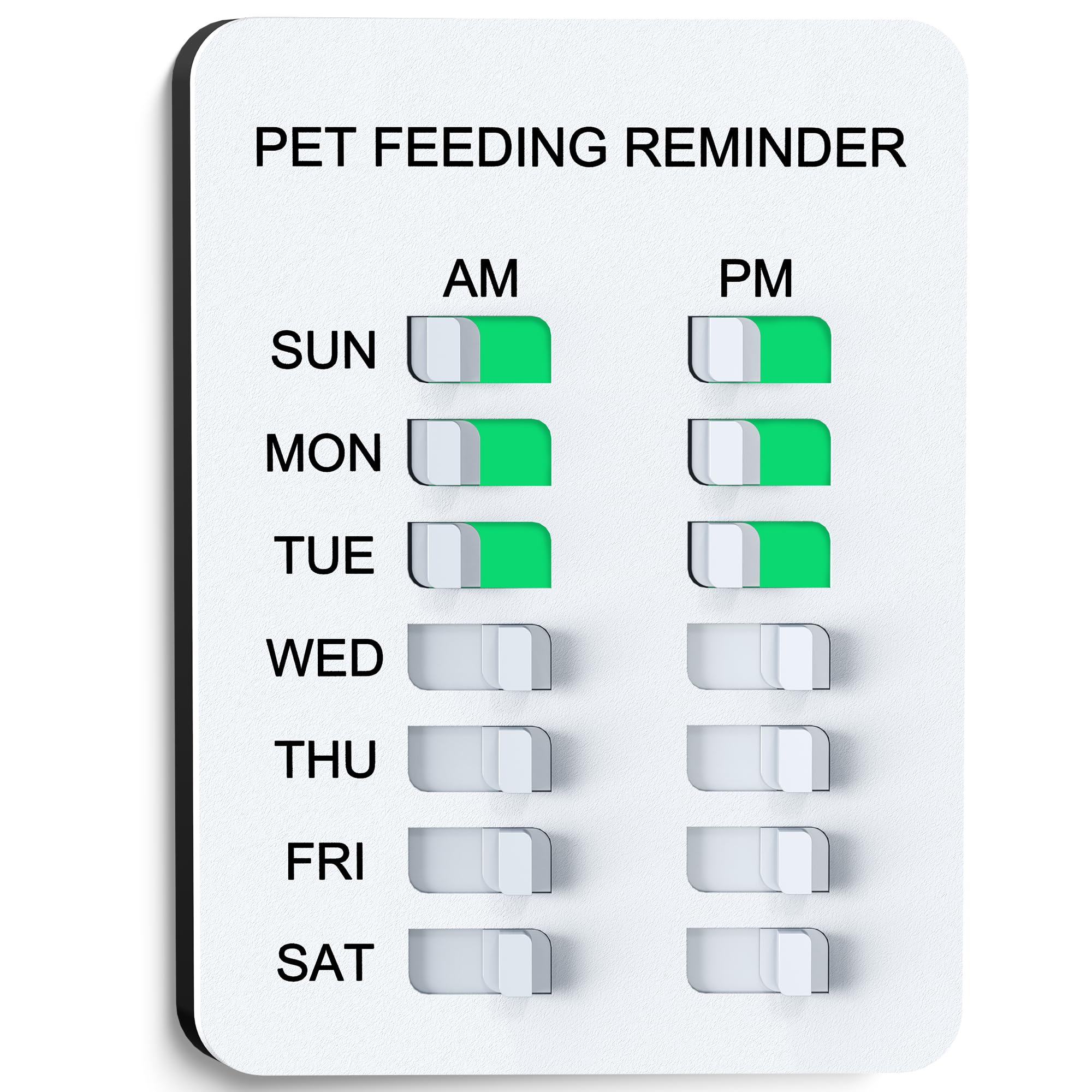 Magnetic Dog Feeding Reminder with Sticker, Dog Accessories, Daily AM/PM Chart Sign Each Week, Helps You Track Pet Feeding & Medication, Easy to Use on Fridge, Wall, Food Storage Bin (aSliver)