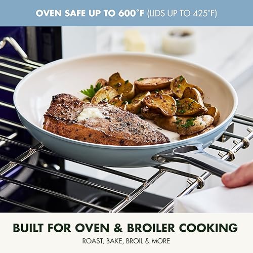 Miniatura 7 de GreenPan Padova Pro - Juego de ollas y sartenes de 10 piezas, cerámica anodizada dura y saludable, antiadherente, sin PFOA ni PFAS, apto para