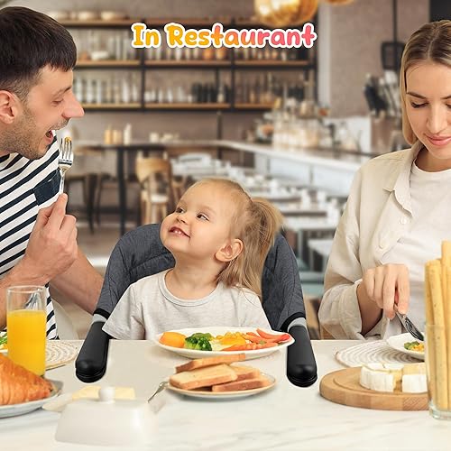 Miniatura 9 de Silla de enganchar Silla de bebé de enganchar asiento de alimentación portátil plegable y plano diseño de alta carga se fija a la Silla de Mesa