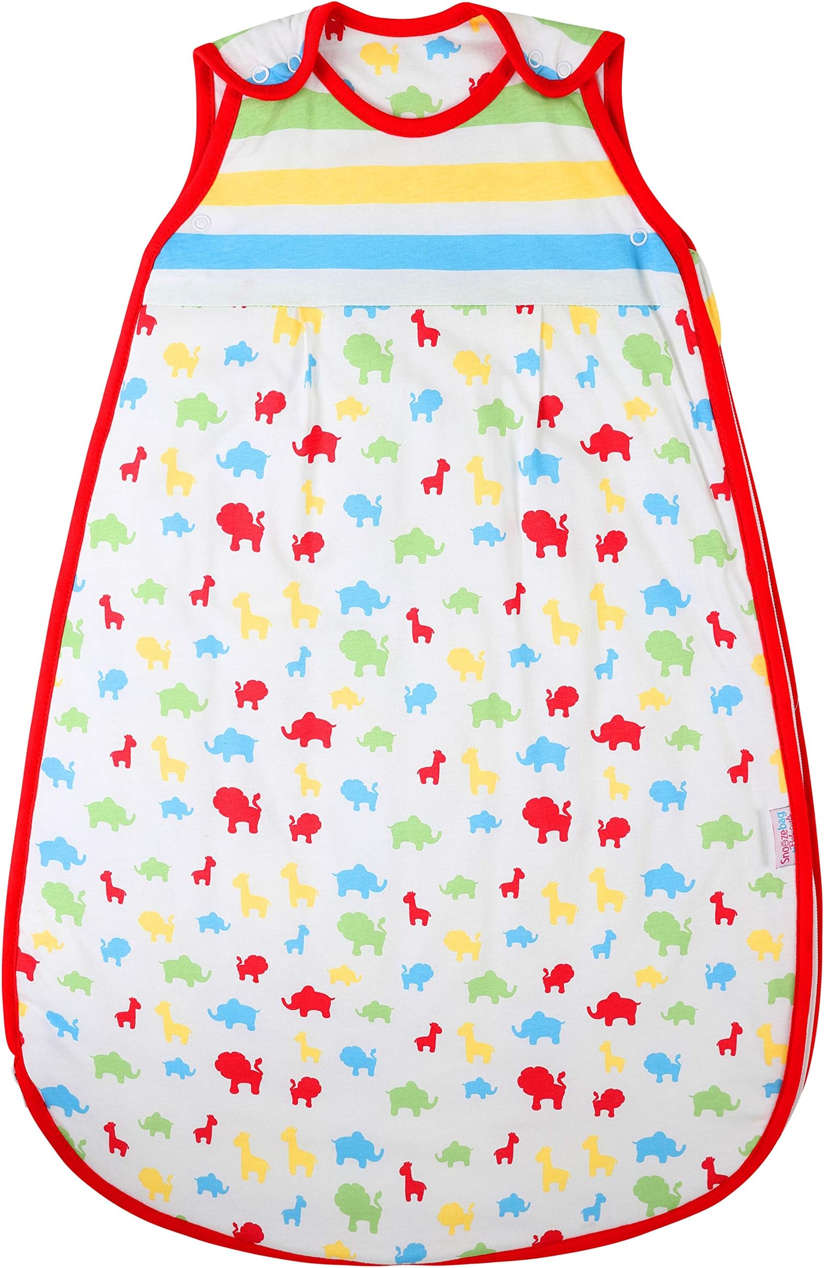 Snoozebag 1.0 Tog Jungle Fun 100% Cotton Unisex Nursery Baby Sleeping Bag Multicoloured 18-36 Months (110cm)
